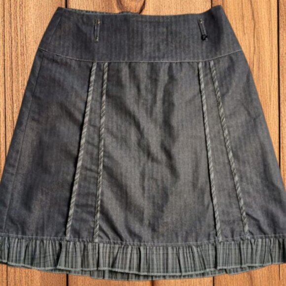 Conviction Sport Jupe Jeans Femme Taille 12 Mi-longue Gris - Picture 1 of 6